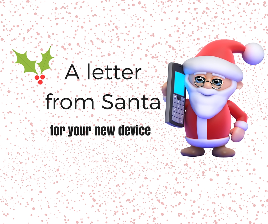 phone for xmas letter