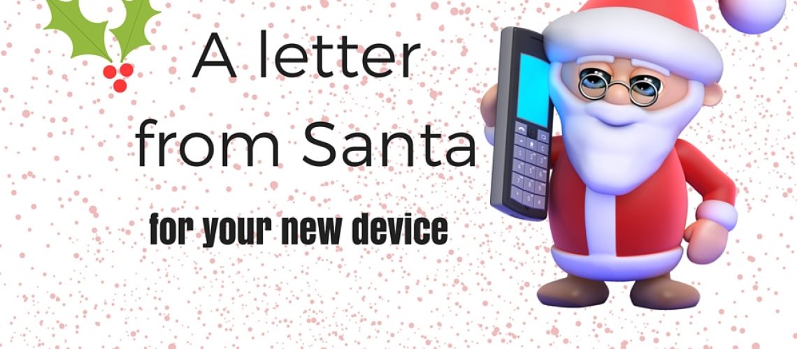phone for xmas letter